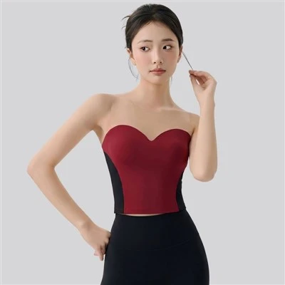 เสื้อกีฬาเกาะอกมีผ้าตาข่าย-